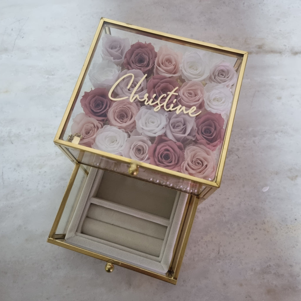 Petite Double Tier Floral Box (Light)