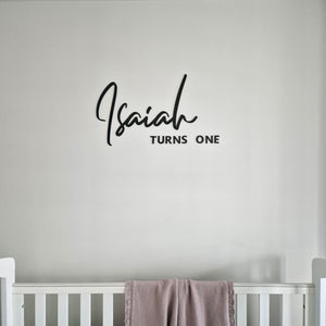 Wall Name Signage | With Small Text