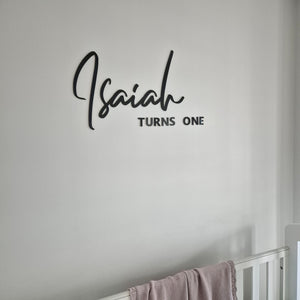 Wall Name Signage | With Small Text