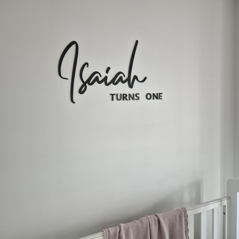 Wall Name Signage | With Small Text