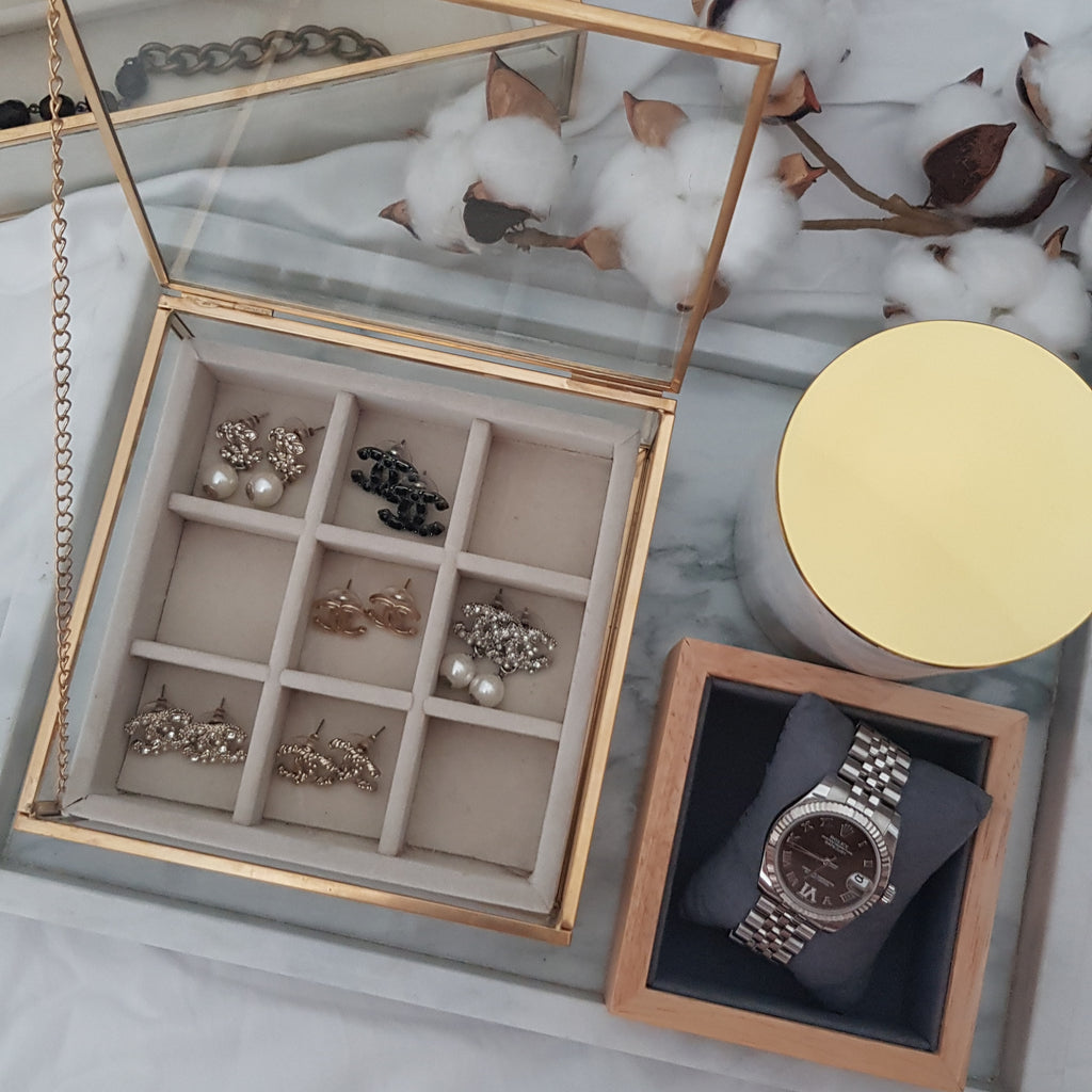 Single Tier Square Jewellery Box
