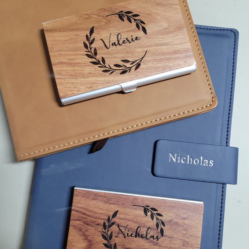 Notebook and Card Case Gift Set