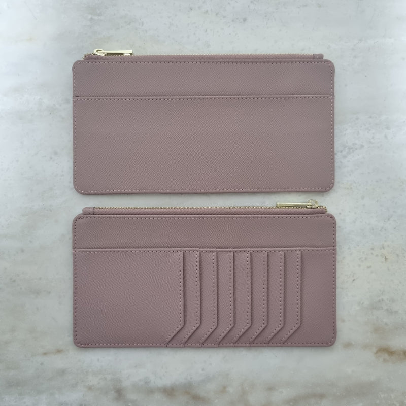 Safiano Leather Zipped Card Case