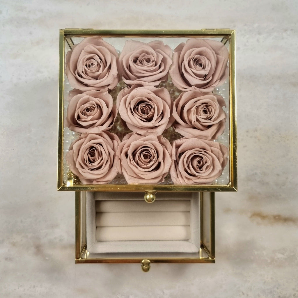 Petite Double Tier Floral Box (Dusty Pink)