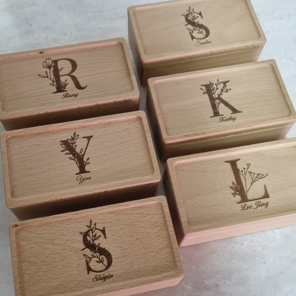 Wood Pine Jewellery Box